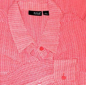 a.n.a sheer, bright pink print top